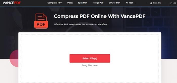 compress pdf on Mac_vancepdf_step 1